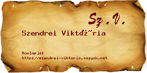 Szendrei Viktória névjegykártya